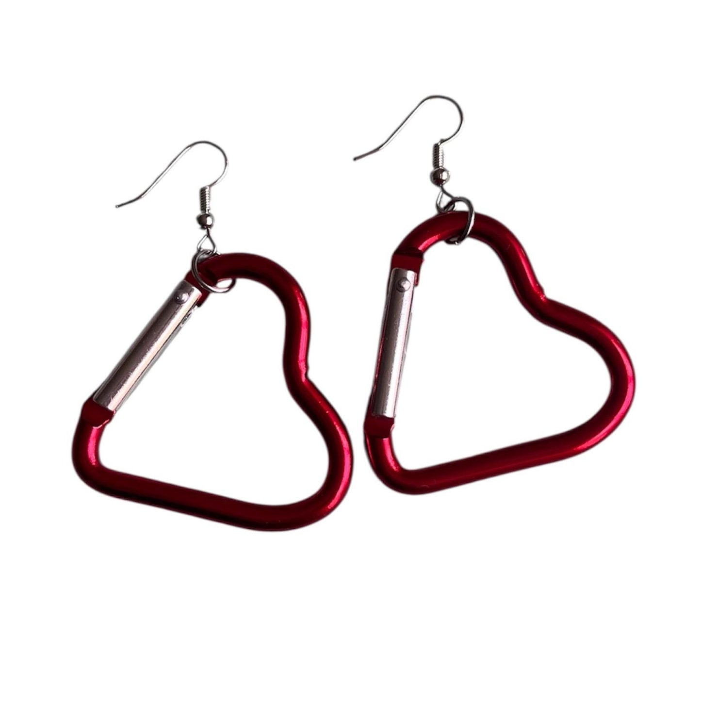 Carabiner heart earrings
