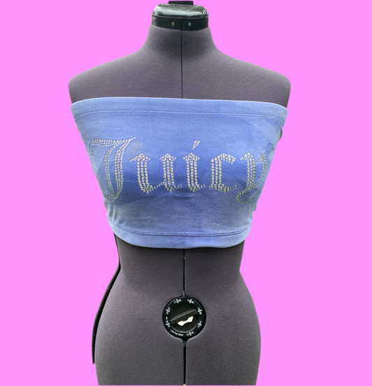 Blue Juicy Couture Bandeau Crop