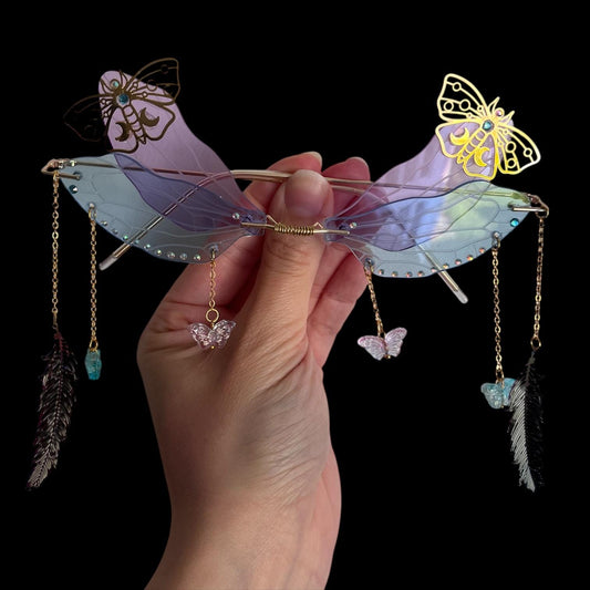Blue and Lilac Butterfly Glasses