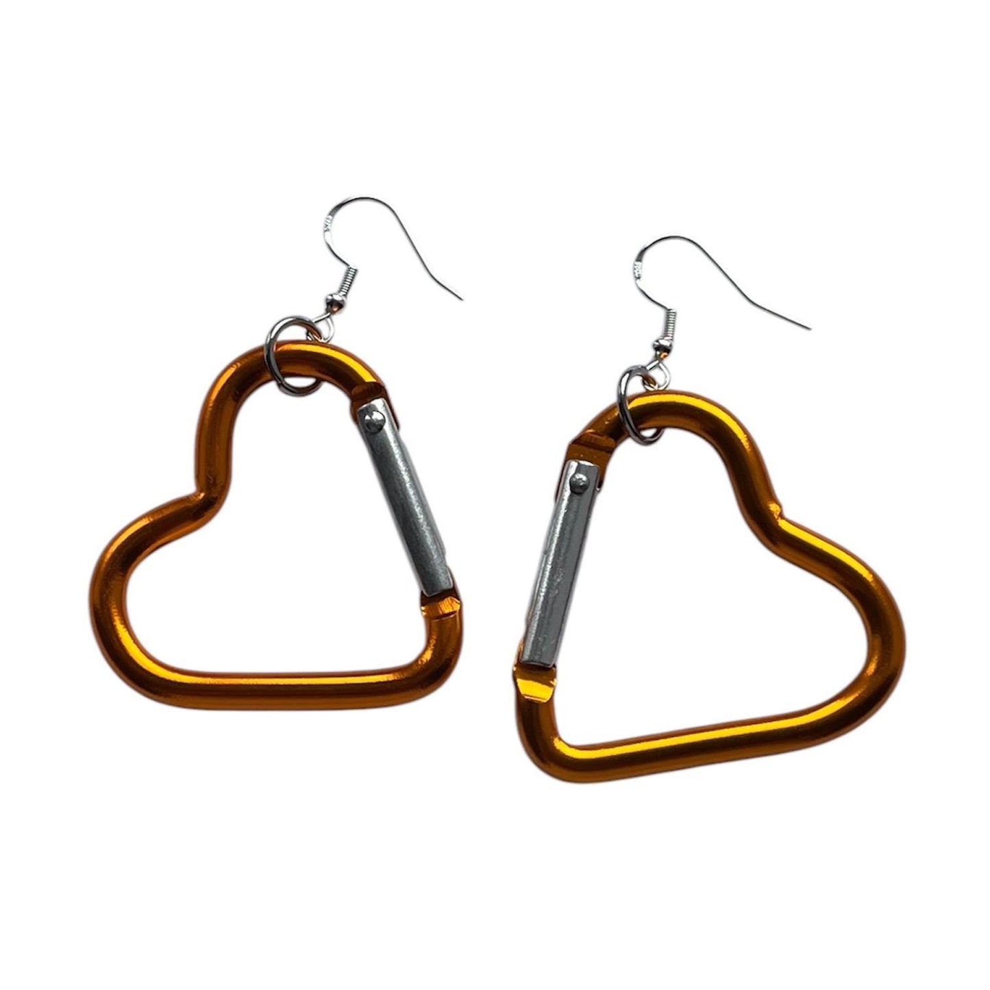 Carabiner heart earrings