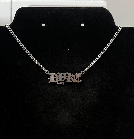 Lgbtq+ Dyke stainless steel necklace