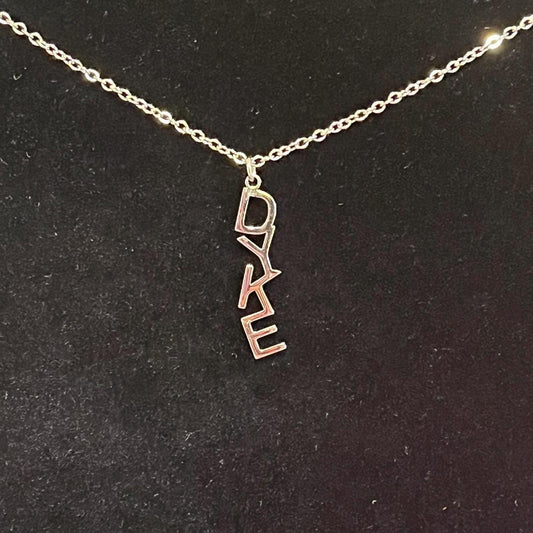 Dyke necklace in silver stainless steel 45cm chain