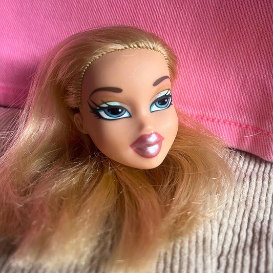 Bratz heads Cloe earrings dangle drop sterling silver plated