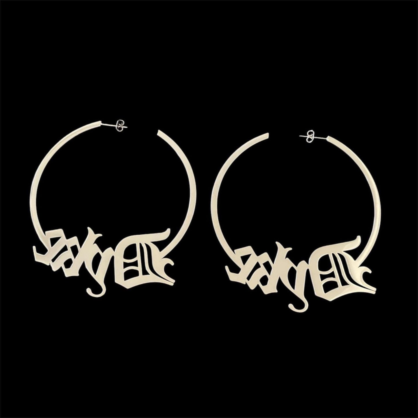 Large dyke hoop earrings