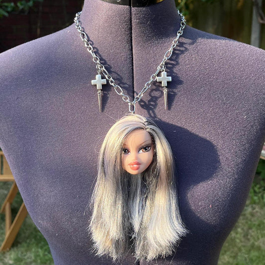 Bratz Cloe Rock Angel alternative necklace silver stainless steel
